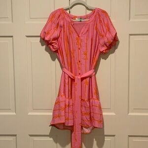 Umgee Pink and Orange Casual Dress